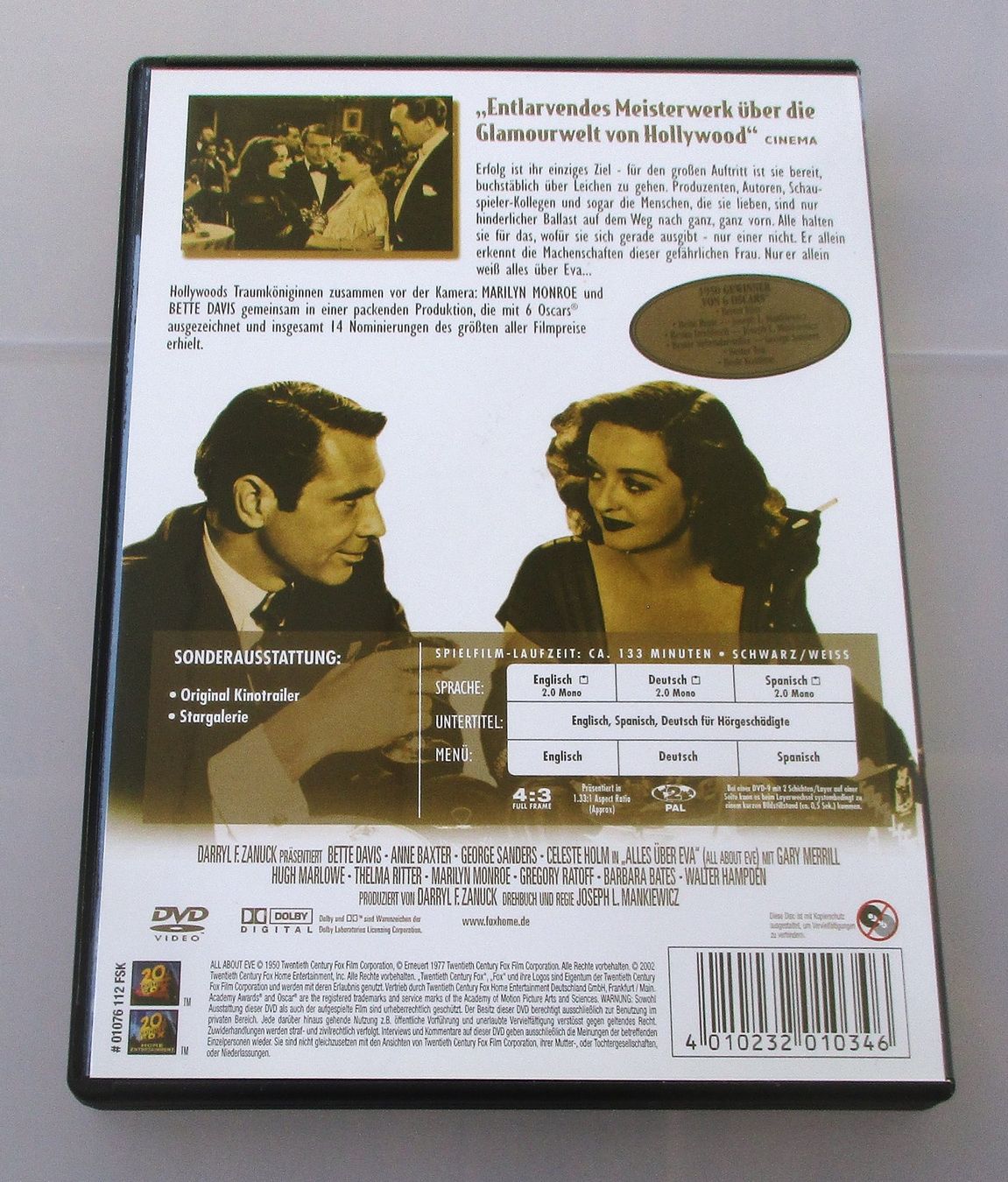 Alle DVDs: ALLES ÜBER EVA - Bette Davis – Gebraucht aus Wattwil von Muriel10 1