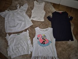5er Set Mädchen T-Shirts Gr. 134/140 Sommer,  Top Zustand!