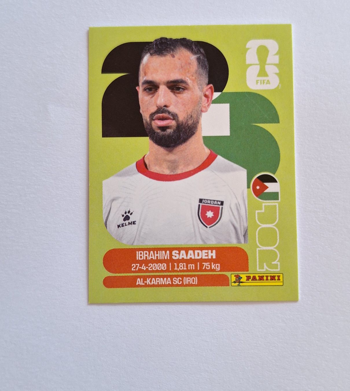 Panini Carte collezionabili: Panini Ibrahim Saadeh JOR 9 – Nuovo (secondo la descrizione) da Romanens venduto da Crocette