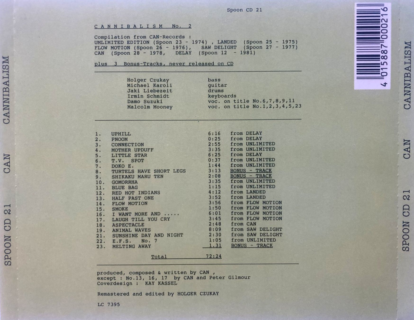 CDs: CAN - CANNIBALISM 2 – Gebraucht aus Bottens von hotter-than-hell 1