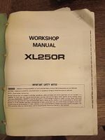 Handbuch Manual Honda XL 250 r 