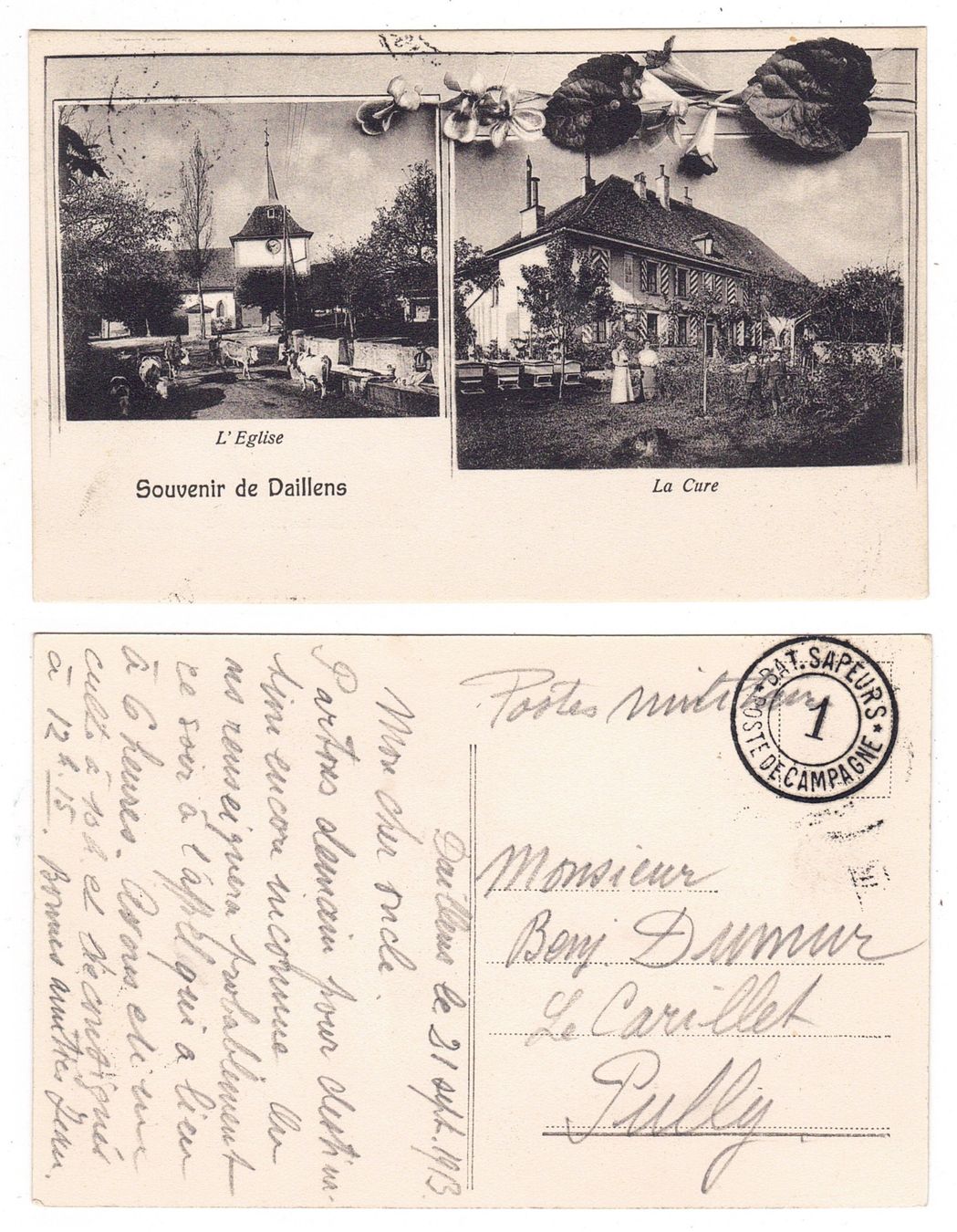 Cartoline postali: Souvenir de Daillens – Usato da La Tour-de-Peilz venduto da amjust