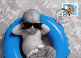 Maximumkarte Sommer - Entspannen und Baden im Wasser