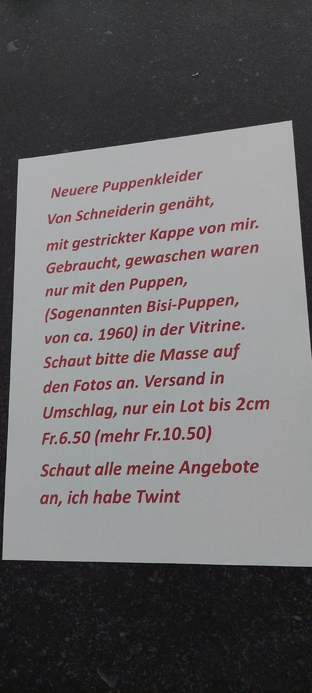 Puppen: Puppenkleider – Gebraucht aus Muri AG von nindo1 7