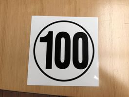 Anhänger 100 km/h Aufkleber für Deutschland