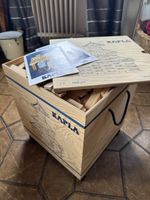Kapla Bauklötze 1000. Naturholz in Originalbox mit Rolle