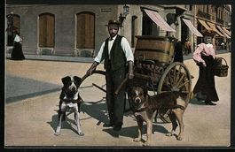 Bern, Schauplatzgasse, Milchfuhrmann mit