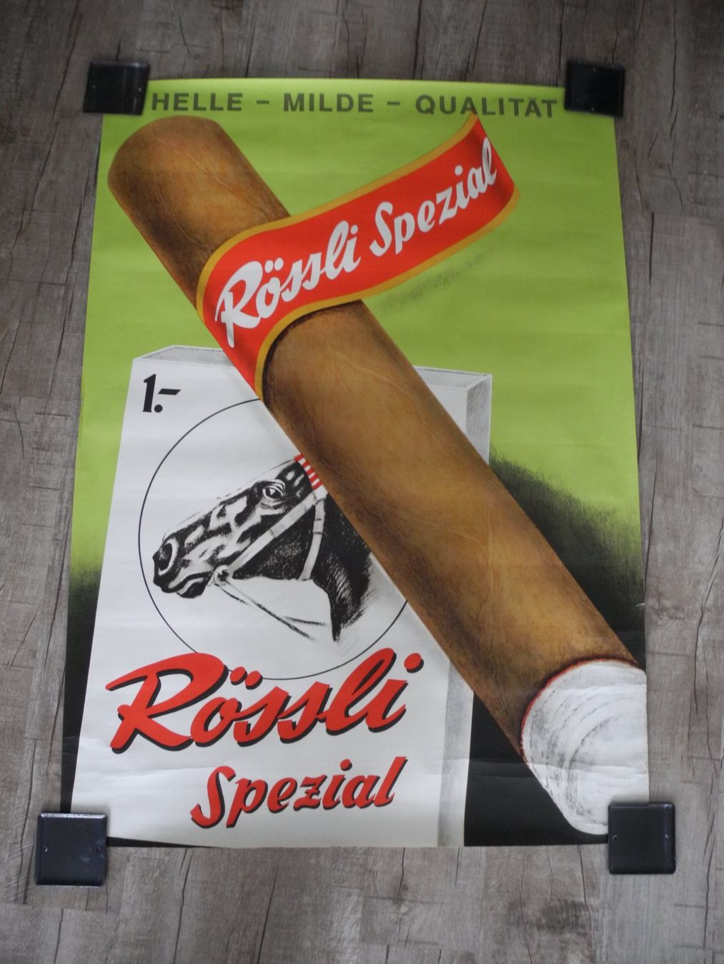 Poster & Bilder: ALTES RÖSSLI PLAKAT – Gebraucht aus Reinach AG von Huckleberrysix