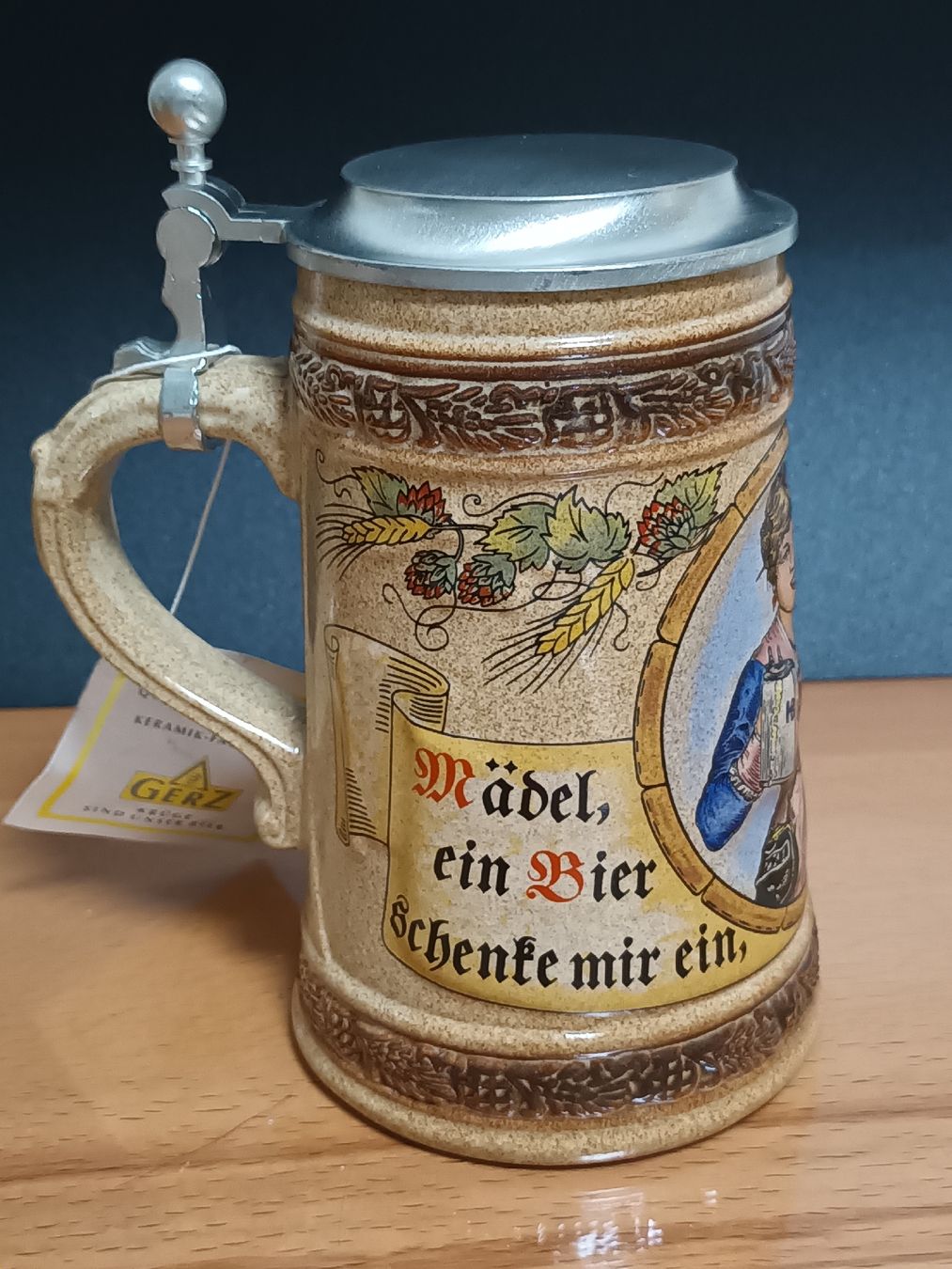 Set di piatti: Bierkrug mit Zinndeckel "Mädel, ein Bier" Gerz – Usato da Allenwinden venduto da pro_nmg9 3