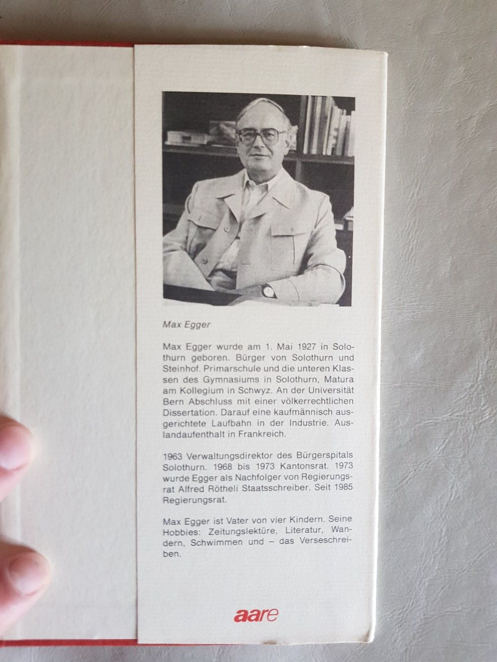 Libri: Buch: Oh Solothurn - Max Egger - Gedanken Erinnerungen – Usato da Walterswil BE venduto da Lonitti 2
