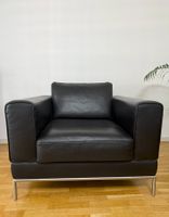 Fauteuil IKEA ARILD en cuir noir – très bon état