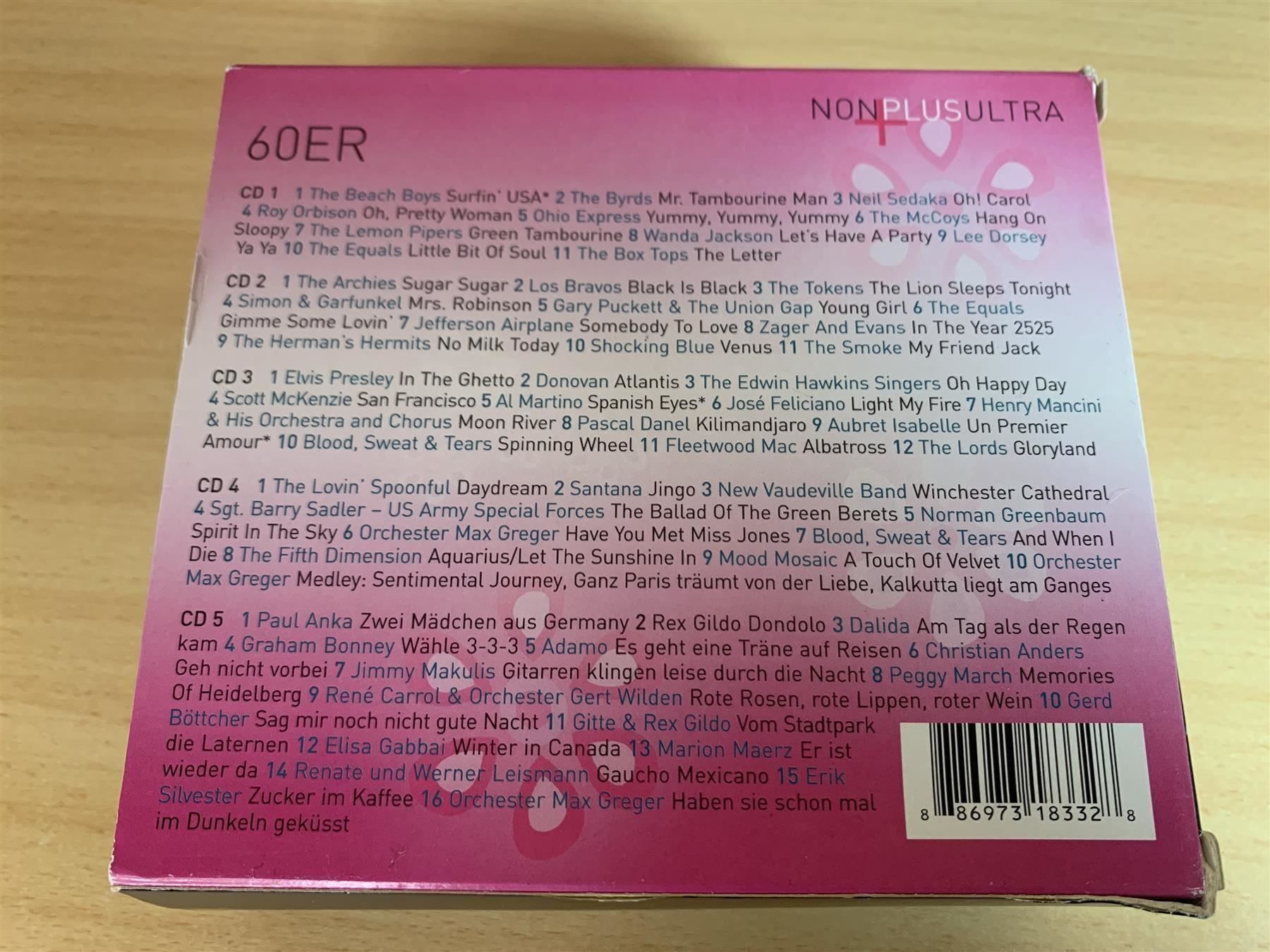 CD: Various – Nonplusultra 60er - 5 CD – Usato da Rikon im Tösstal venduto da Alpenmutz 5