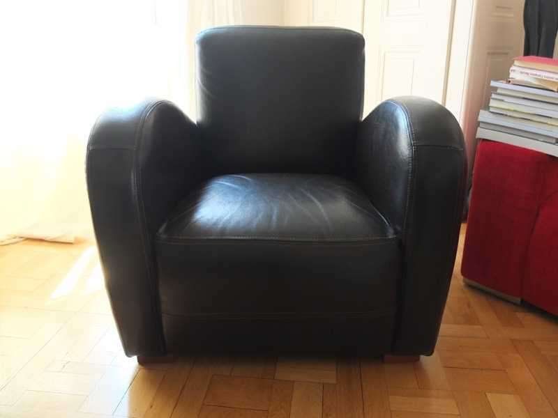 Sessel: Fauteuil en cuir vachette buffalo marron marque Artopia – Gebraucht aus Genève von Donnet2 1