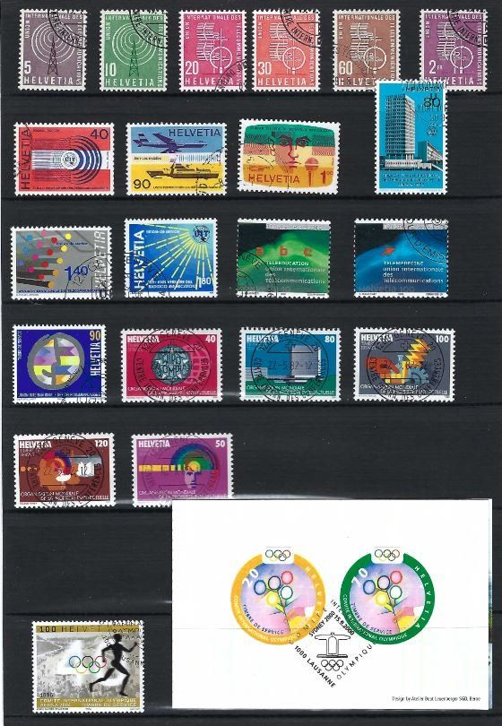 Alle Briefmarken: Lot UIT + CIO, oblitérés/gestempelt – Gebraucht aus PRANGINS von Dorp