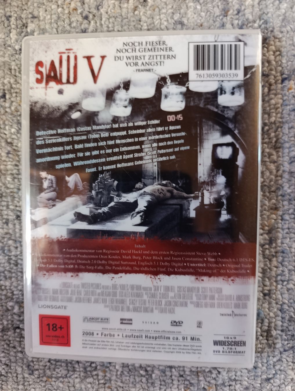 Tutti i DVDs: Saw 5 – Usato da Fischenthal venduto da Widder71 1