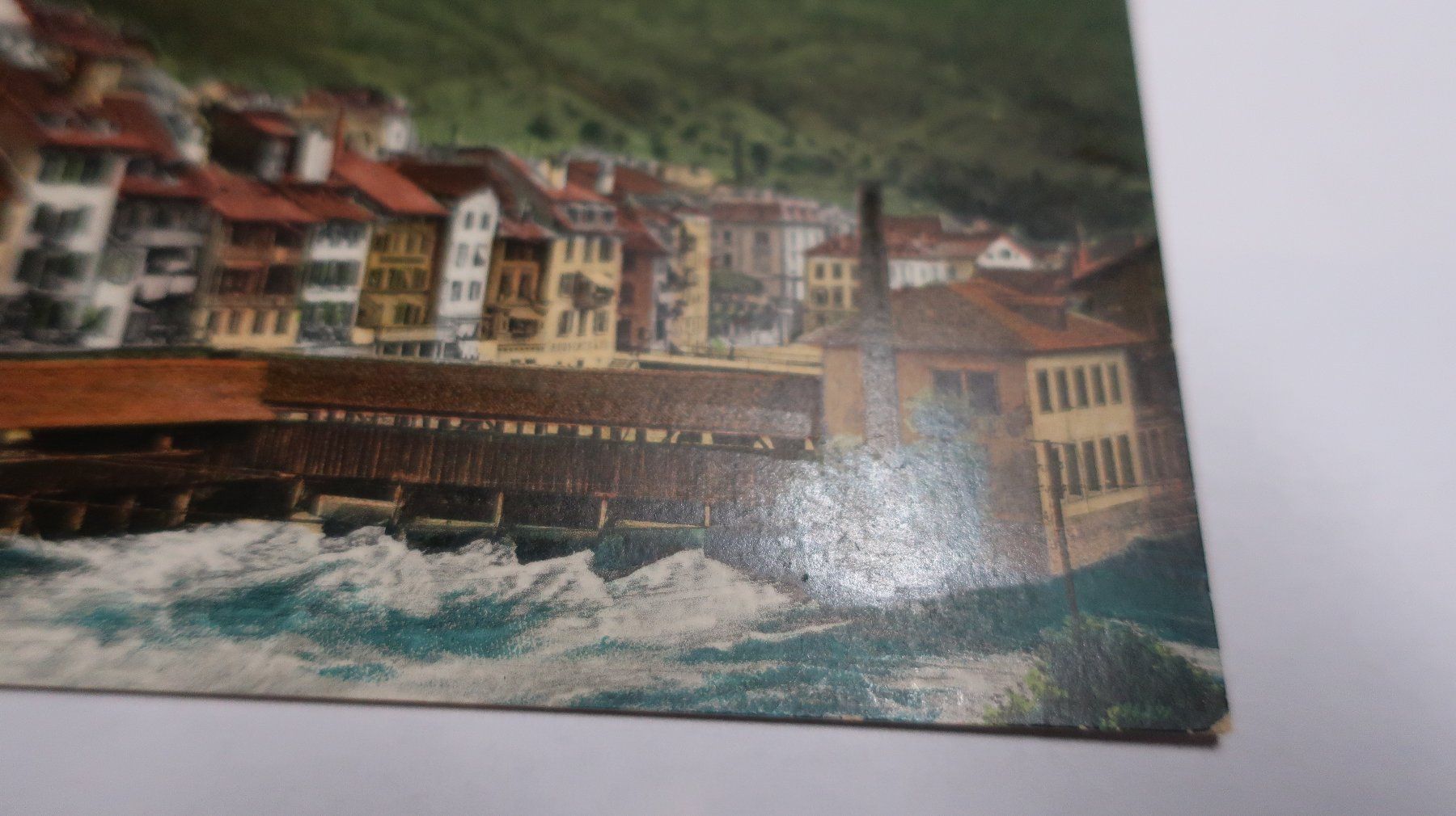 Ansichtskarten: Thun mit alter gedeckter Schleusenbrücke – Gebraucht aus Cormoret von Pascalll2001 3
