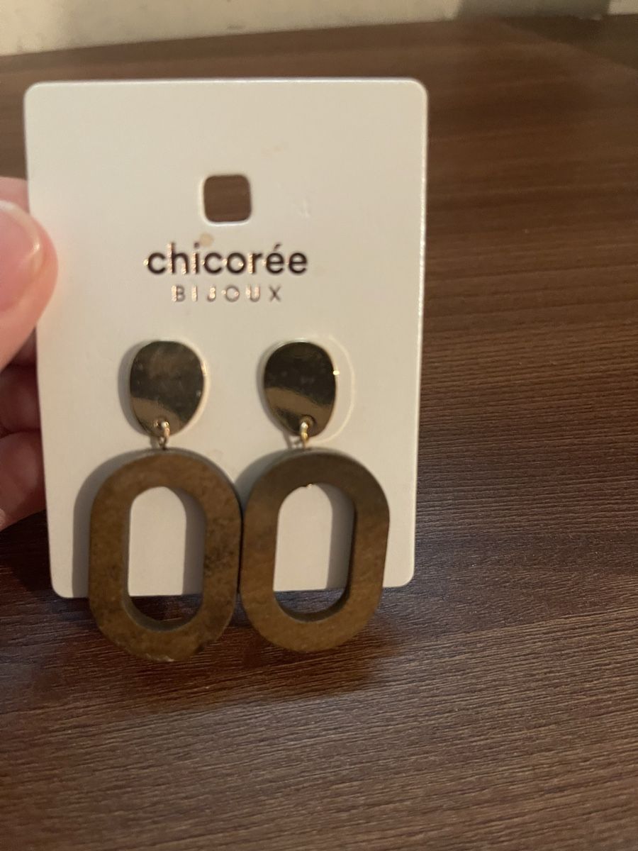 Boucles d'oreille: Chicorée Bijoux Ohrringe, Holz Optik – Neuf avec emballage d'origine à Auw par chr_vcc8 1