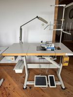 Kingtex SH-6000 Overlock Nähmaschine mit Tisch und Garn