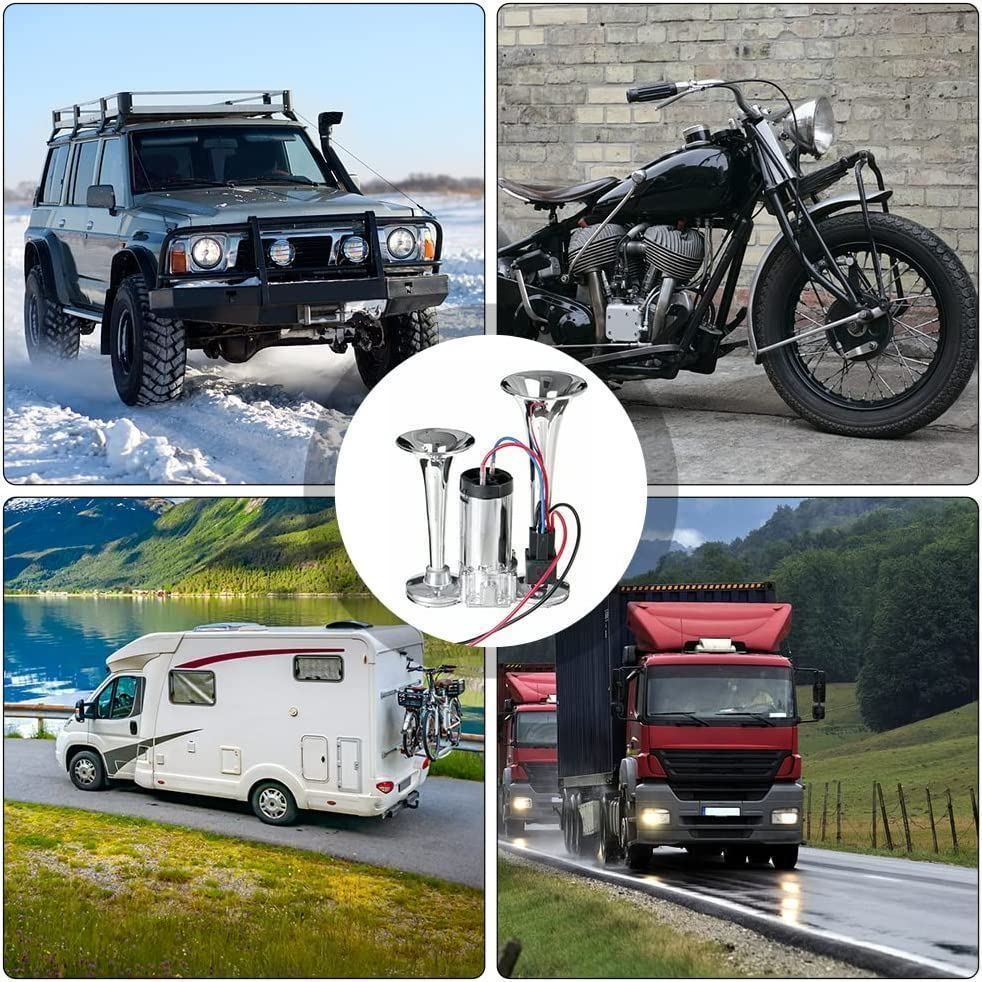 Sonstiges Fahrzeugzubehör: Lkw Hupe Luft Horn Doppelrohr12v 150db – Neu (gemäss Beschreibung) aus Thun von 365buy 4