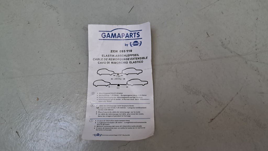 Abschleppseile: GAMAPARTS elastisches Abschleppseil (ZCH093110) – Gebraucht aus Alpnach-Dorf von Hess-Automobile 2