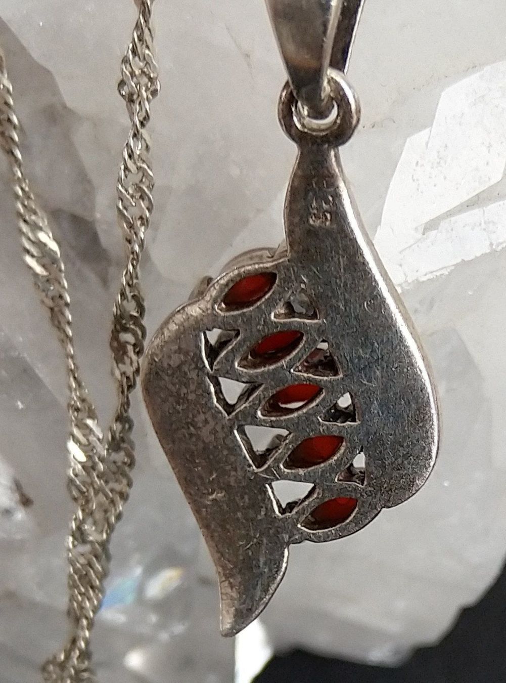 Ciondoli: GRANAT MARKASITEN  ANHÄNGER 925 SILBER MIT KETTE – Usato da Romanshorn venduto da Glitzer-Paradies 6