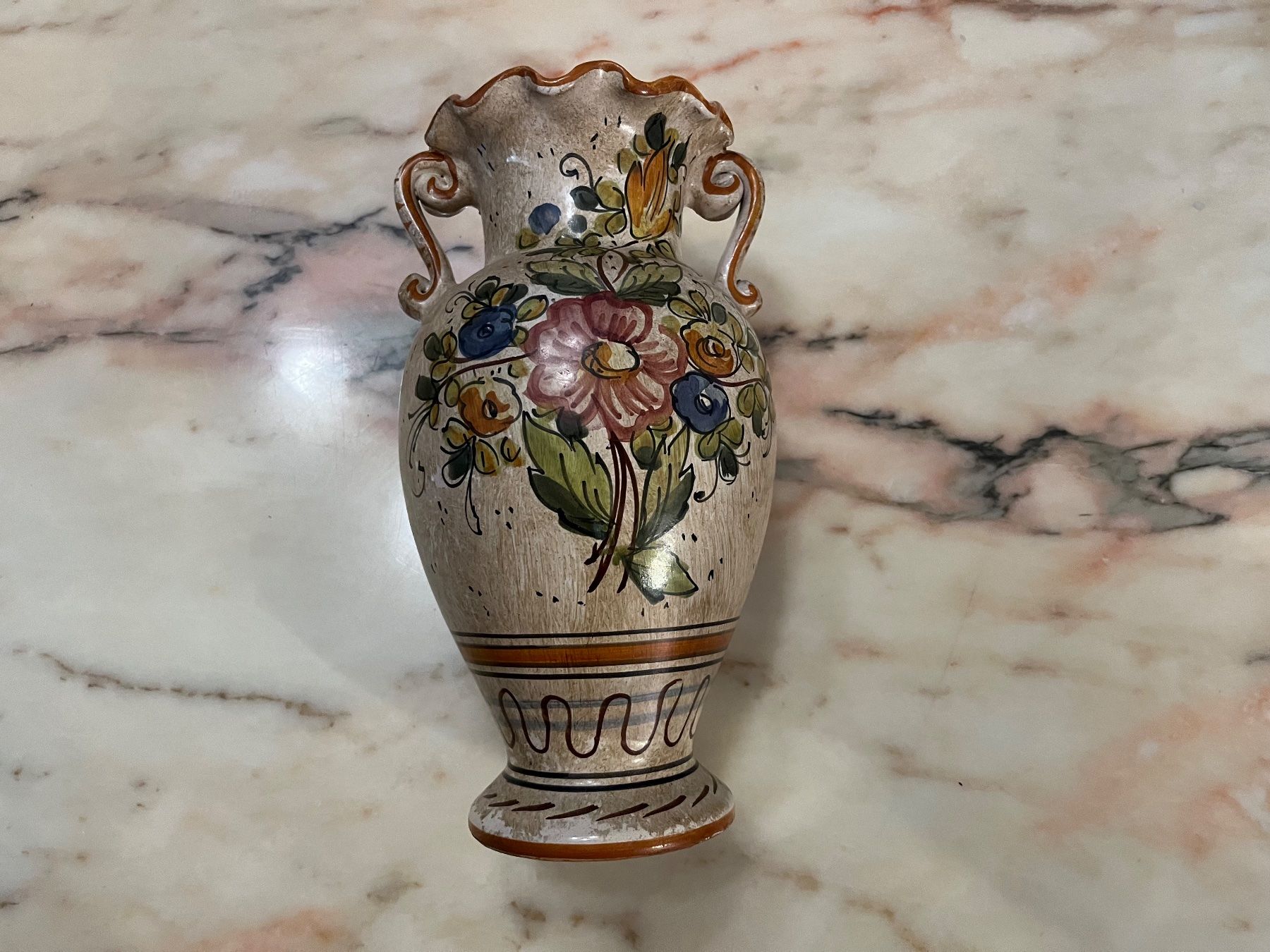 Vasen & Gefässe: Handbemalte Blumenvase, Keramik, Marcucci, Deruta – Gebraucht aus Thalwil von ansae17