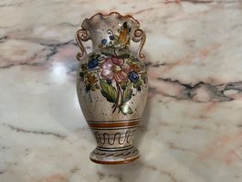 Handbemalte Blumenvase, Keramik, Marcucci, Deruta