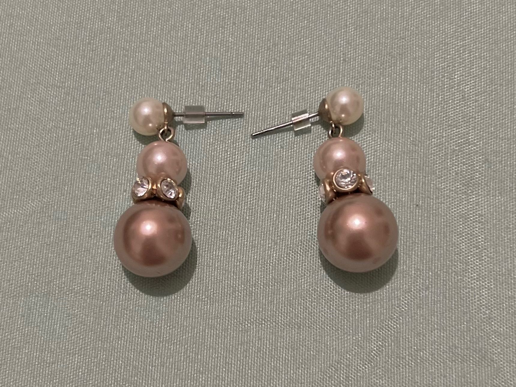 Orecchini pendenti & Orecchini a lobo: Pink pearl-shaped drop earrings – Usato da Genève venduto da Ballpencase 1