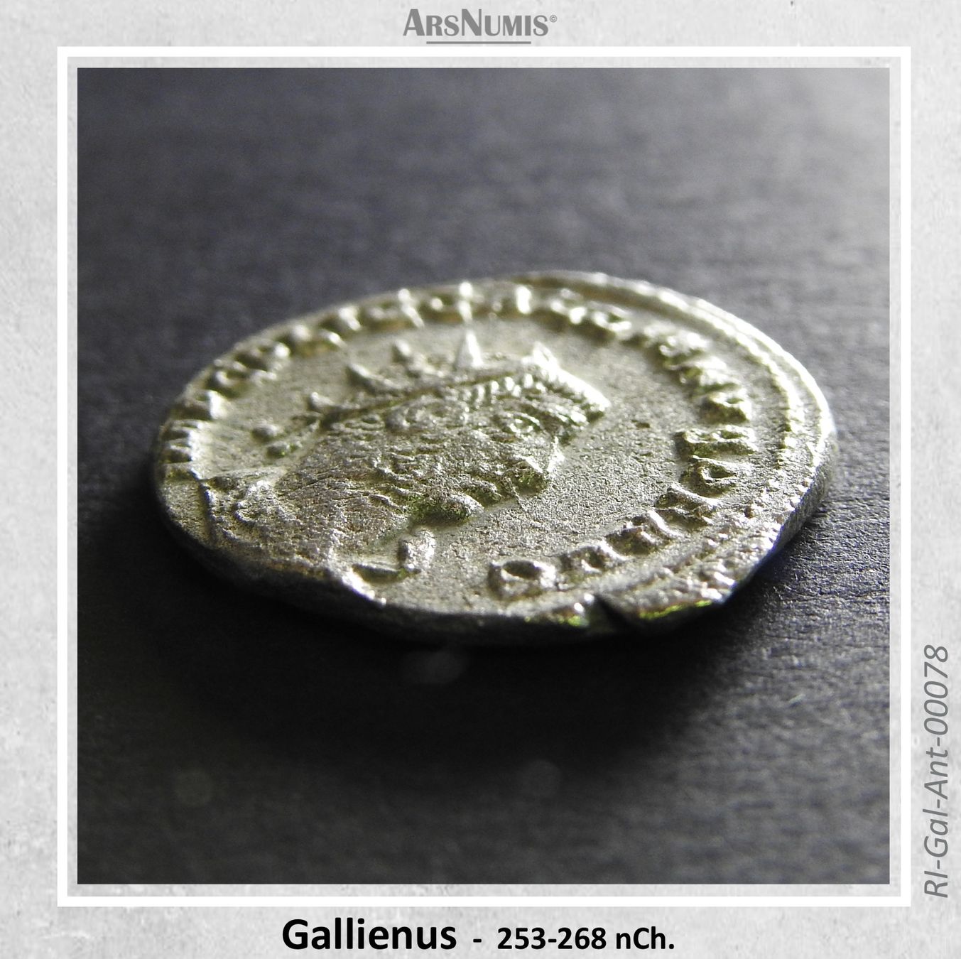 Alle Münzen: Römische Silbermünze - Gallienus – Gebraucht aus Oberwil b. Zug von ArsNumis 2