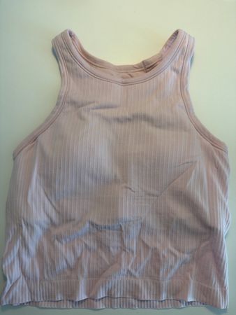 Lululemon Ribbed Crop Tank Top Pink/ Ebb to street