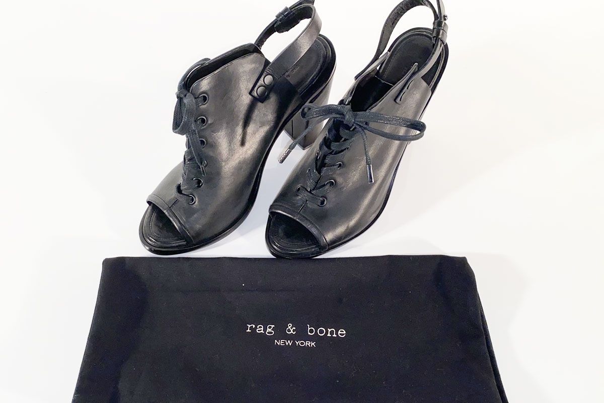 Scarpe da donna: Rag & Bone Sandalen Pumps, Leder, schwarz, Gr. 41 – Usato da Ballwil venduto da ClassicGallery 2