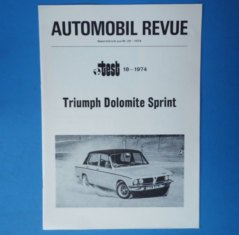 Automobil Revue Test Triumph Dolomite Sprint 1974 | Kaufen auf Ricardo