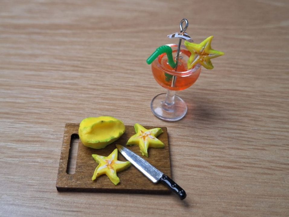 Puppenhäuser & -möbel: Sternfrucht Karambole Handgemacht – Neu (gemäss Beschreibung) aus Zürich von HandmadeTinyFood 4