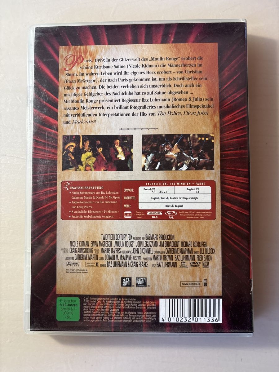 Tutti i DVDs: Moulin Rouge – Usato da Ruswil venduto da Slivio_ 1
