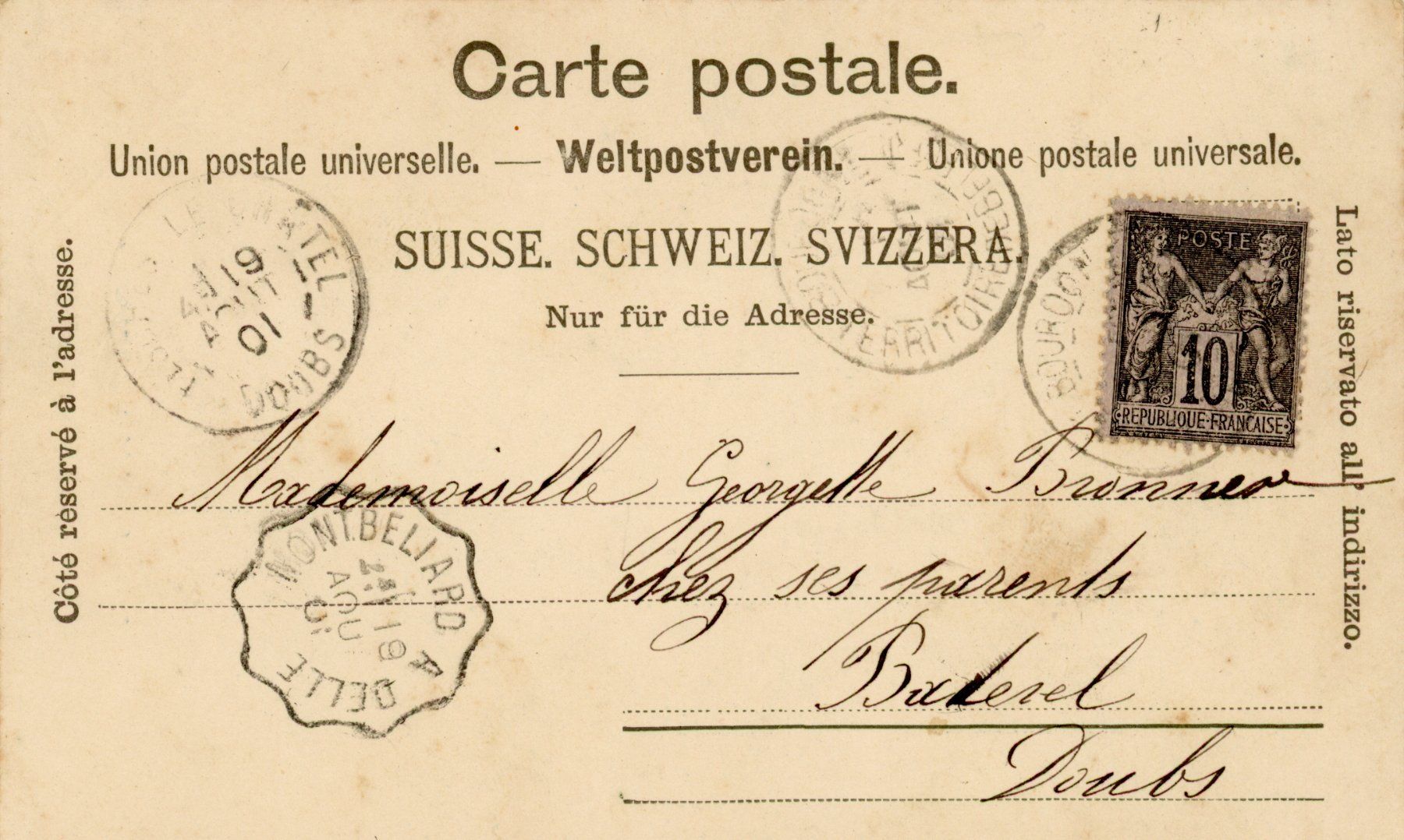 Cartoline postali: Näfels   GL      um 1901 – Usato da Brig venduto da Valcards54 1