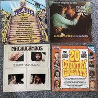 4 Schallplatten: 70er Top Hits, Country, Machucambos!
