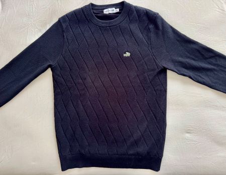 CARTELO 🐊 Herrenpullover schwarz Gr. M, Rautenmuster