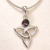Mystic Topas Anhänger Silber Triquetra Sterlingsilber