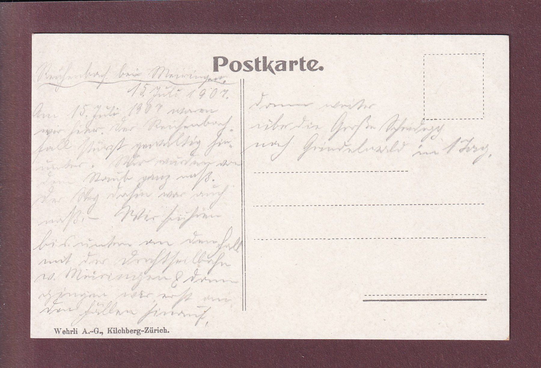 Cartes postales: REICHENBACHFALL bei Meiringen - 1907 – D'occasion à Pully par nicecards 1