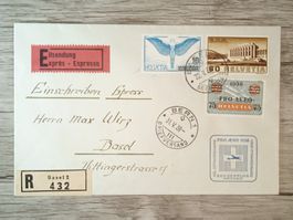 TR54 Enveloppe + Timbre Suisse  1938