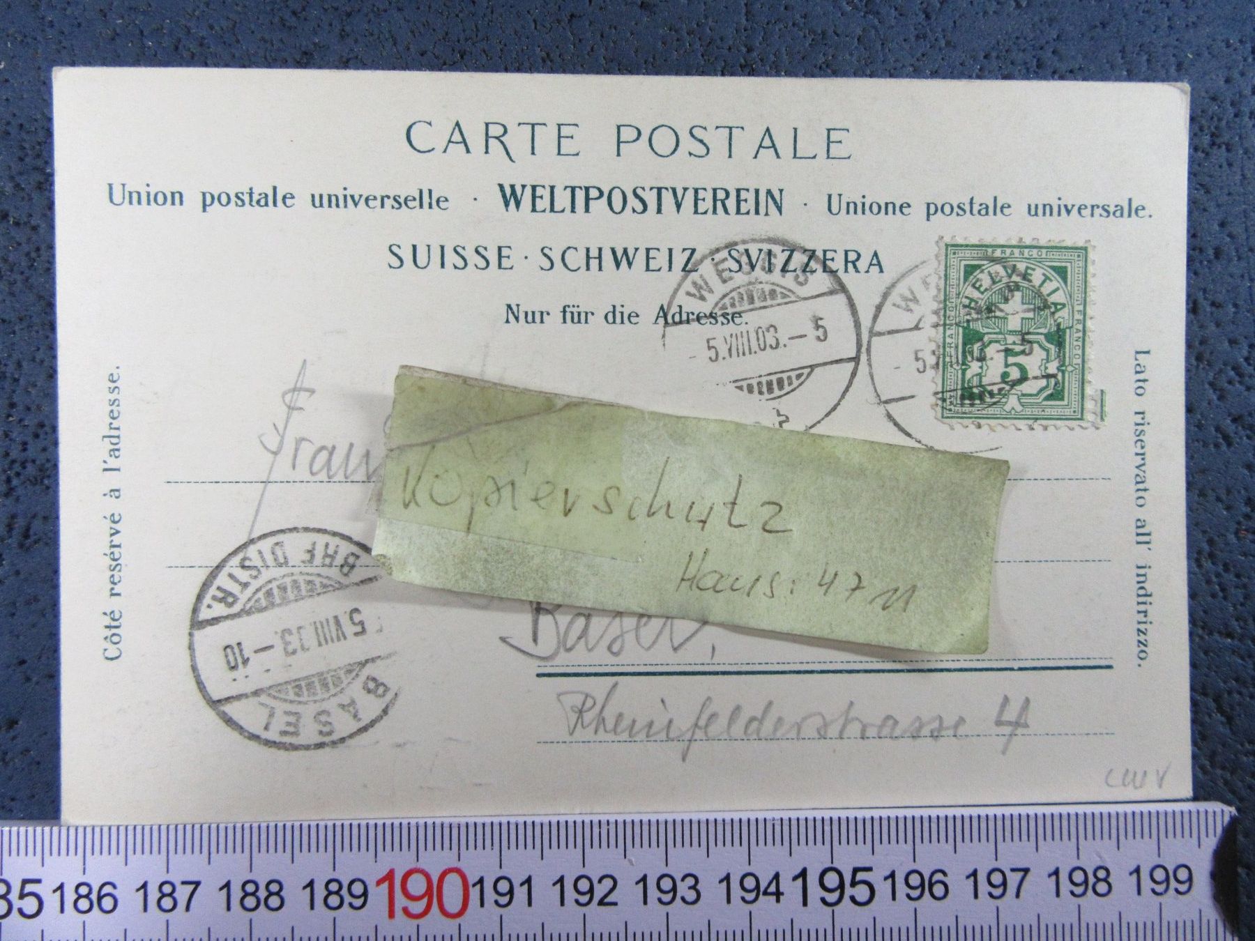 Cartoline postali: WEGGIS 1903 LU AK – Usato da Ettingen venduto da Hausi4711 1