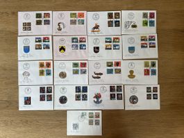 Schweiz - Pro Patria FDC 1967-1983 komplett