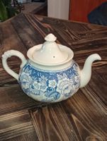 Antiker Mason's Teekanne Blau & Weiss Blumendekor ☕ England.