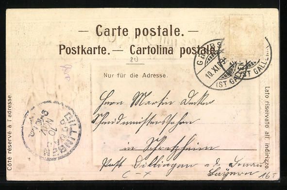 Ansichtskarten: Passepartout-Lithographie Grabs, Ortsans – Gebraucht aus Berlin von bartko-reher 1