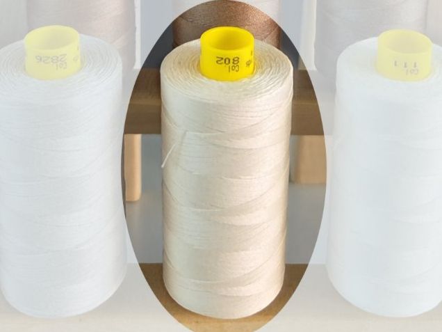 Cordicelle & Fili: Nähfaden Gütermann 70 mit 700m - 802 cremeweiss – Nuovo e nell'imballaggio originale da Winterthur venduto da LederSchneiderei