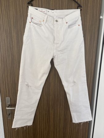 Gap Jeans Cheeky Straight High Rise weiss Grösse 30 RS