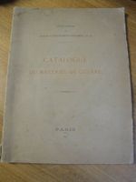 Catalogue Du Materiel de Guerre 1891