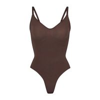 ATEM  Body sculptant marron à fines bretelles