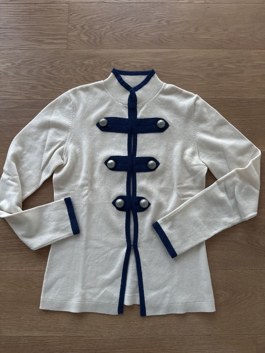 Giacche: Autumn Cashmere Ivory & Navy Jacket - Size S – Nuovo e nell'imballaggio originale da Binningen venduto da can_s2yh