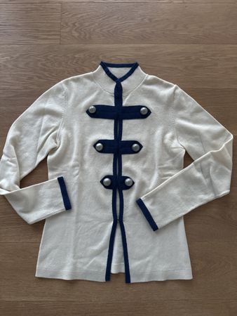 Autumn Cashmere Ivory & Navy Jacket - Size S